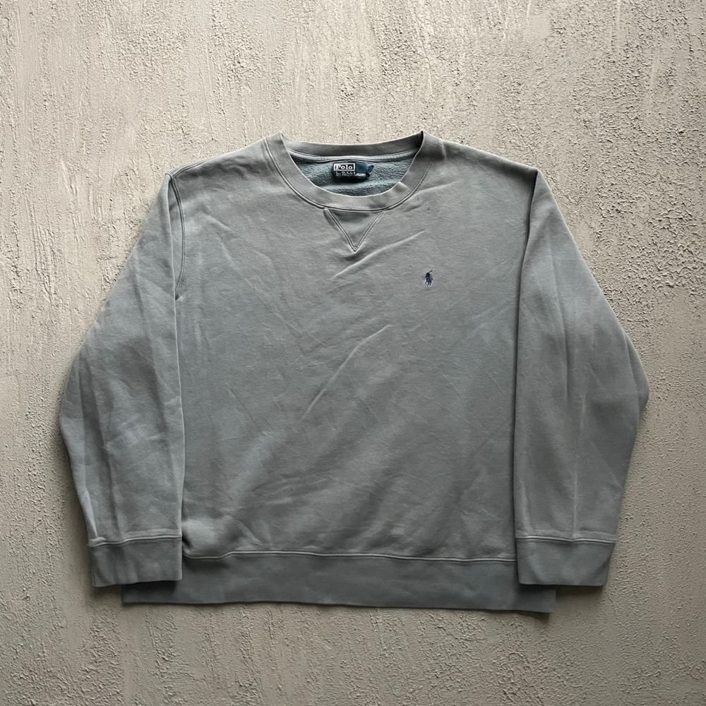 Vintage Polo Ralph Lauren Crewneck Sweatshirt Mens XXL Grey 90s